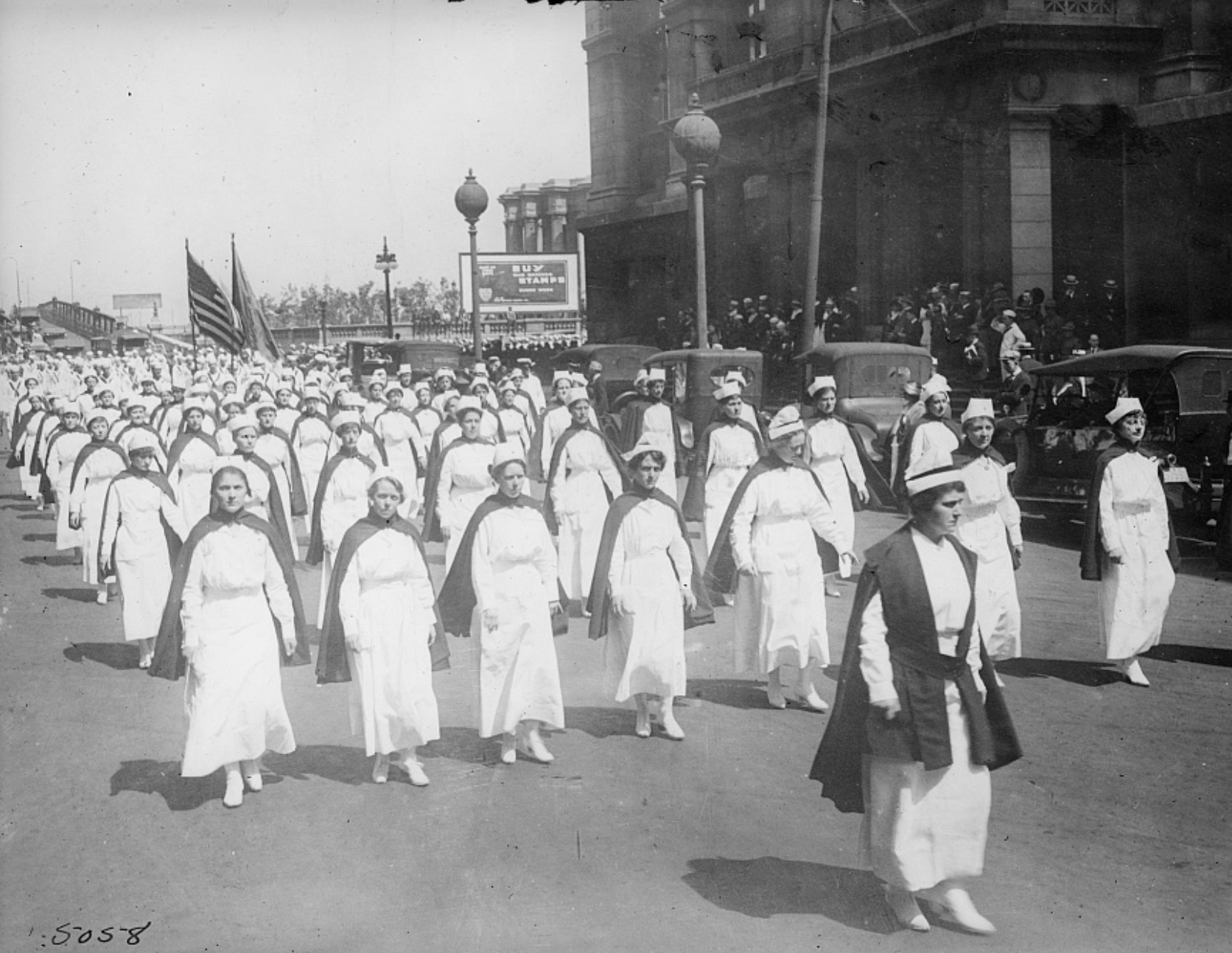 parade of nurses in uniform